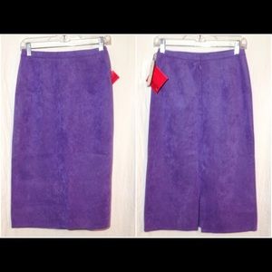 NWT Women's Vtg Sz 8 Count Romi Ultra Suede Skirt